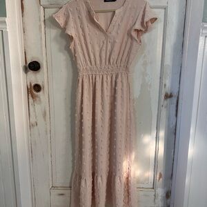 Elegant Cream Women's Dress